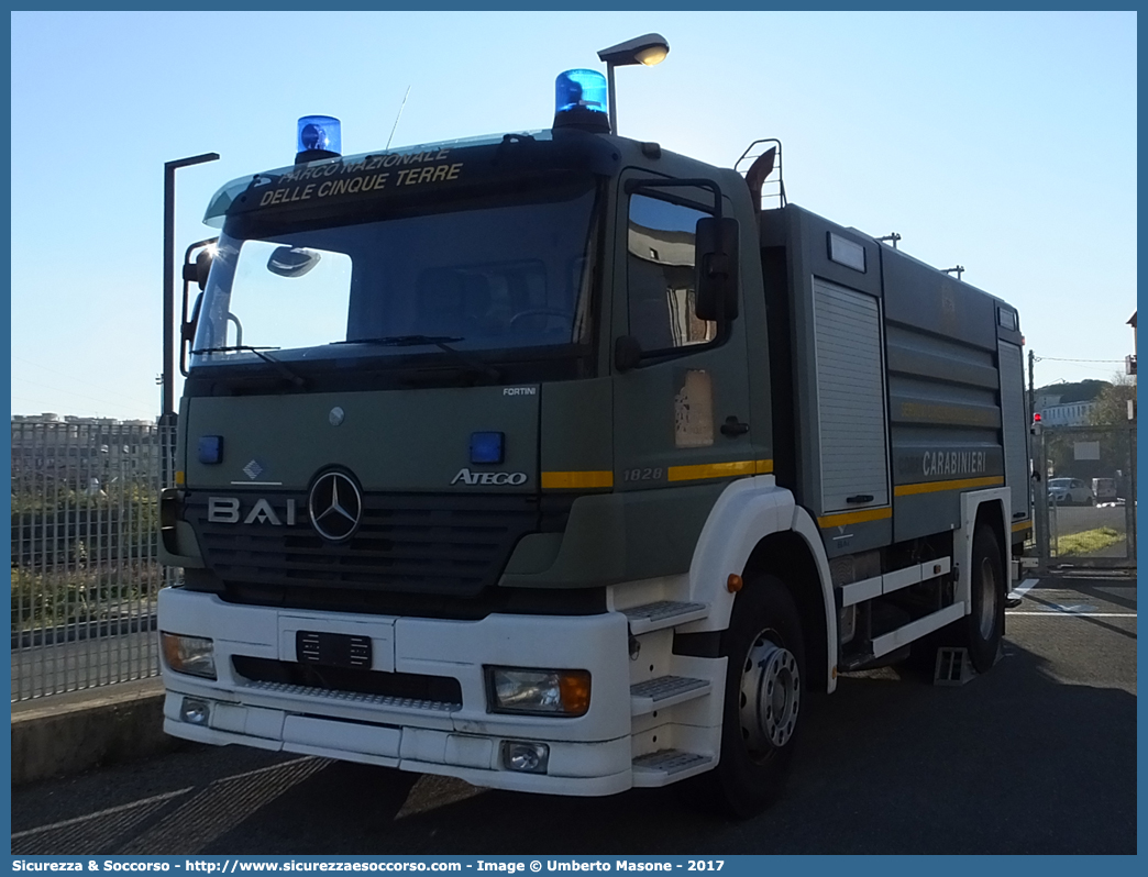 -
Arma dei Carabinieri
Comando Unità per la Tutela Forestale, 
Ambientale e Agroalimentare
Parco Nazionale delle Cinque Terre
Mercedes Benz Atego 1828 I serie restyling
Allestitore BAI S.r.l.
Parole chiave: CC;C.C.;Arma;dei;Carabinieri;Comando;Unità;per;la;Tutela;Forestale;Ambientale;Agroalimentare;Parco;Nazionale;delle;Cinque;Terre;Mercedes;Benz;Atego;1828