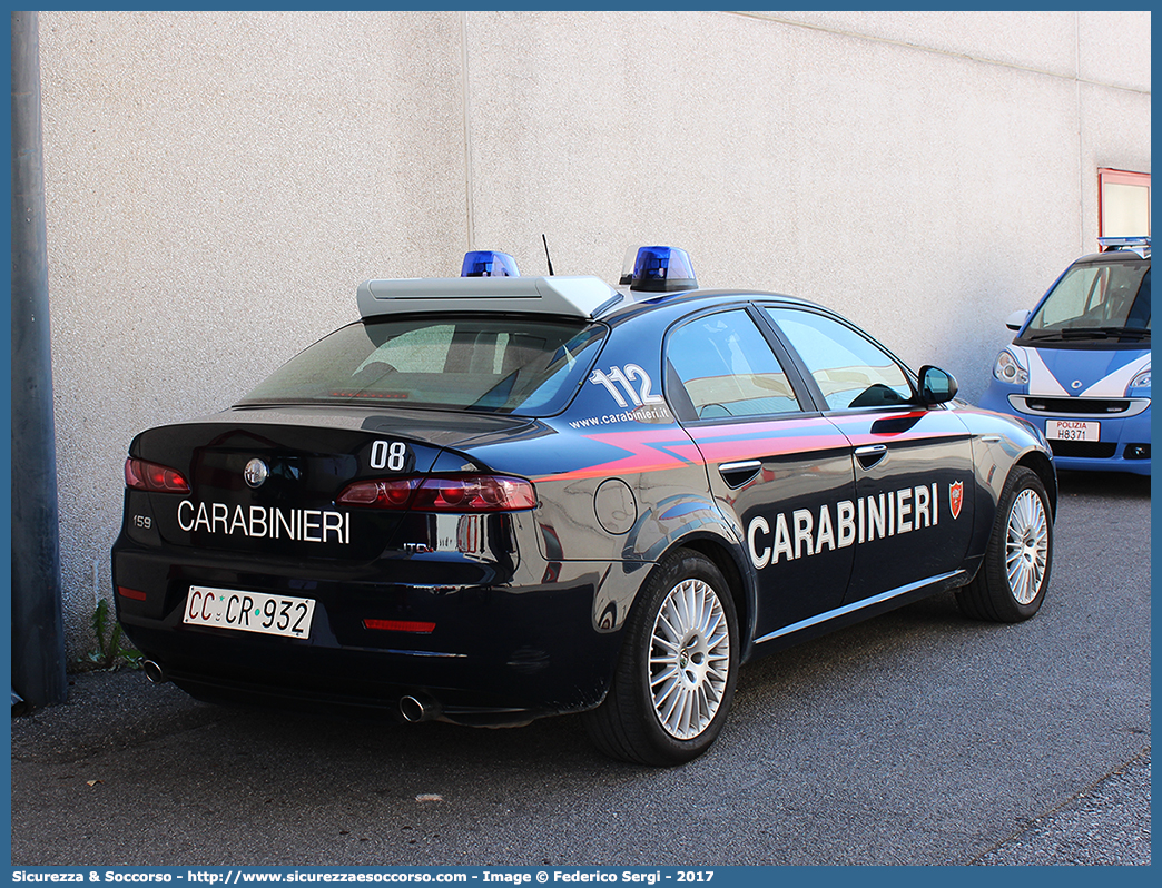 CC CR932
Arma dei Carabinieri
Alfa Romeo 159
Parole chiave: CC;C.C.;Arma;dei;Carabinieri;Alfa;Romeo;159;Radiomobile