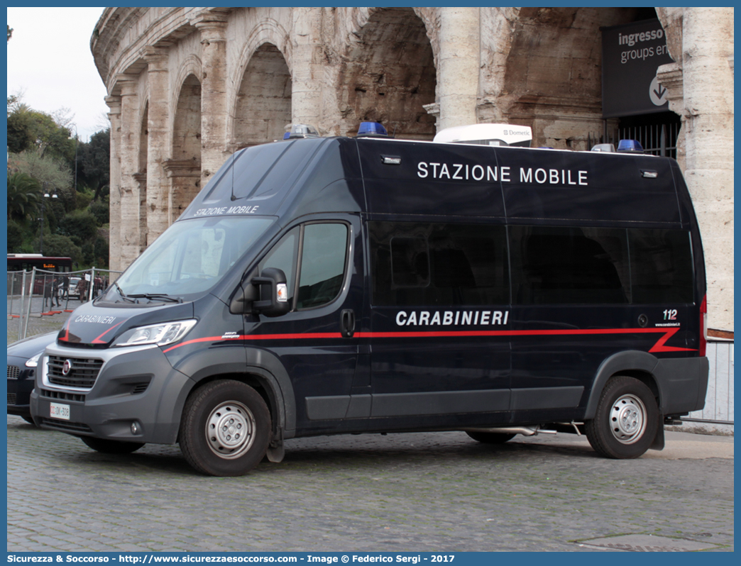 CC DK308
Arma dei Carabinieri
Fiat Ducato III serie restyling
Allestitore Elevox S.r.l.
Parole chiave: CC;C.C.;Arma;Carabinieri;Fiat;Ducato;Stazione;Mobile;X290;Elevox