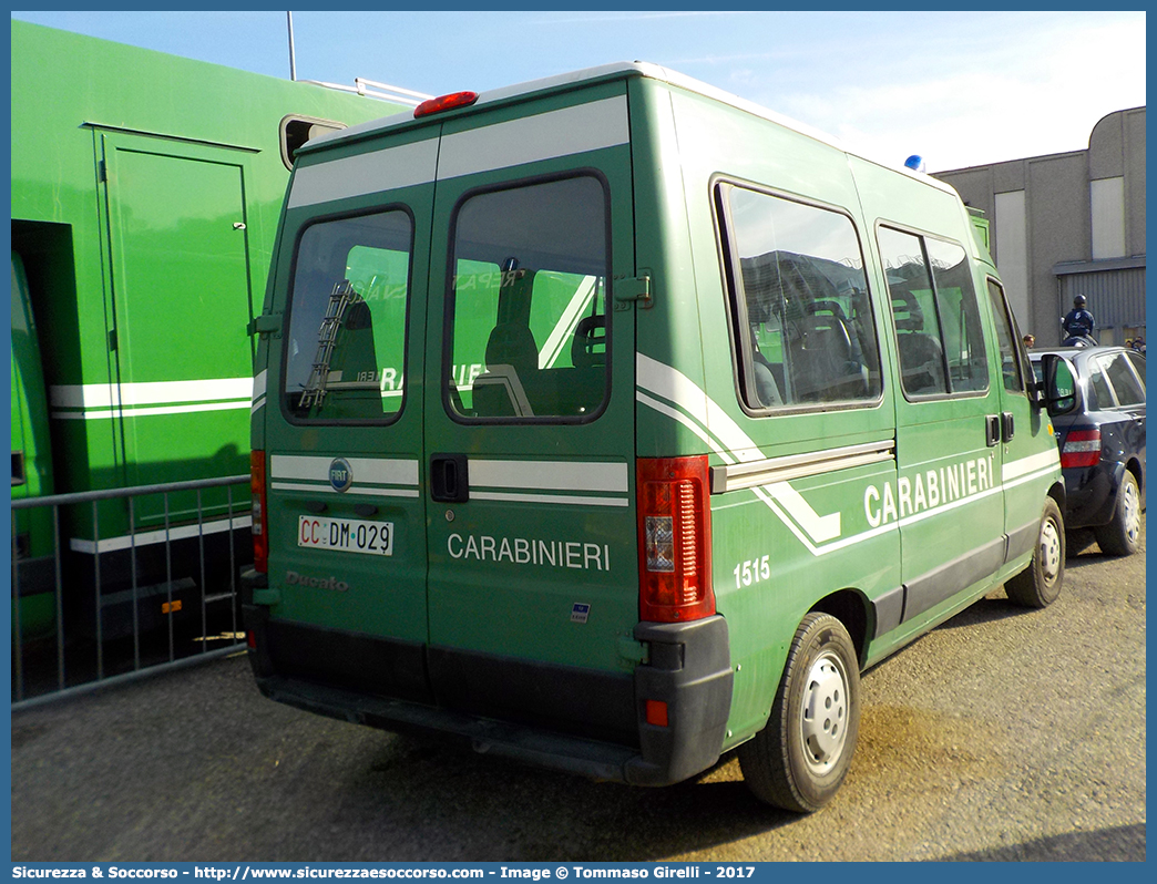 CC DM029
Arma dei Carabinieri
Comando Unità per la Tutela Forestale, 
Ambientale e Agroalimentare
Fiat Ducato II serie restyling
Parole chiave: CC;C.C.;Arma;dei;Carabinieri;Comando;Unità;per;la;Tutela;Forestale;Ambientale;Agroalimentare;Fiat;Ducato