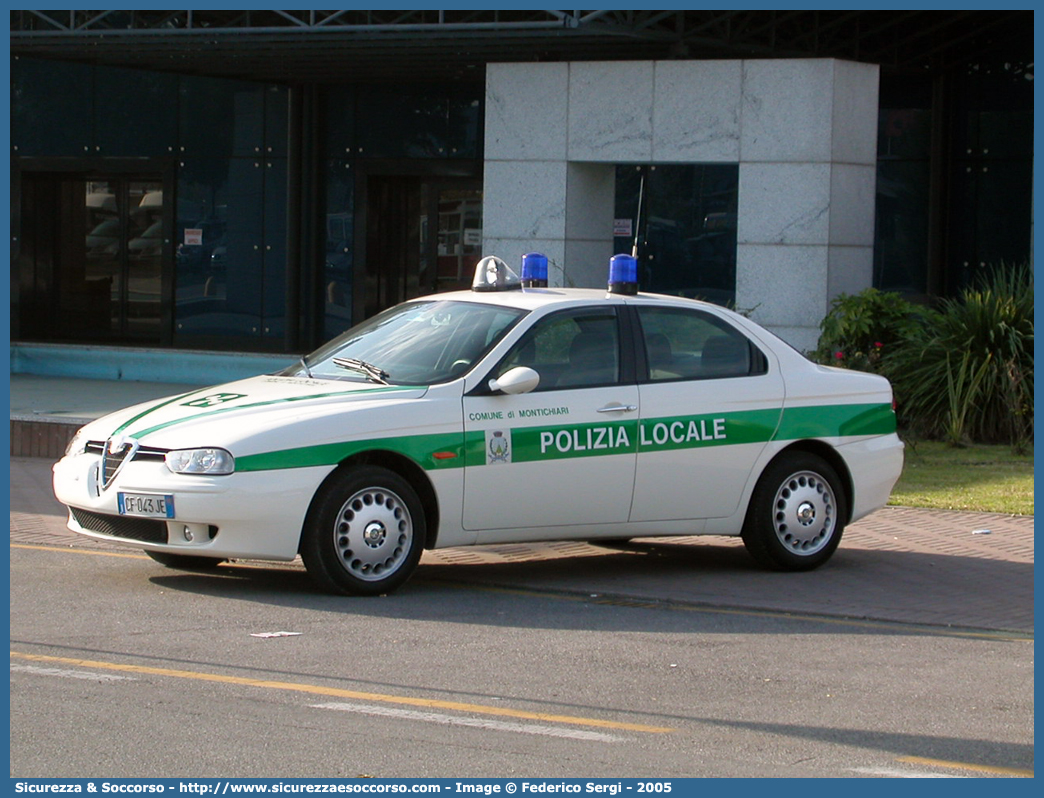 -
Polizia Locale
Comune di Montichiari
Alfa Romeo 156 I serie
Parole chiave: PL;PM;P.L.;P.M.;Polizia;Locale;Municipale;Montichiari;Alfa;Romeo;156