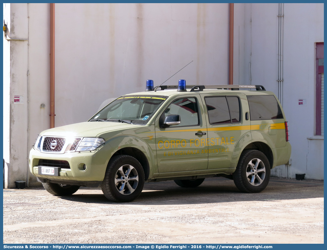 CFva A87 CA
Corpo Forestale
e di Vigilanza Ambientale
Regione Sardegna
Nissan Pathfinder III serie
Allestitore MAVE s.r.l.
Parole chiave: Corpo;Forestale;Vigilanza;Ambientale;Sardegna;CFVA;C.F.V.A.;Nissan;Pathfinder;Mave