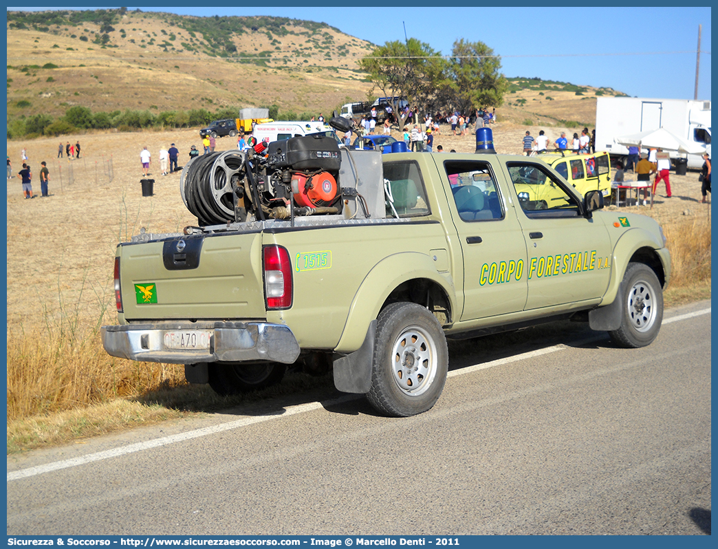 CFva A70 CA
Corpo Forestale
e di Vigilanza Ambientale
Regione Sardegna
Nissan Navara I serie restyling
Allestitore Amatori S.r.l.
Parole chiave: Corpo;Forestale;Vigilanza;Ambientale;Sardegna;CFVA;C.F.V.A.;Nissan;Navara