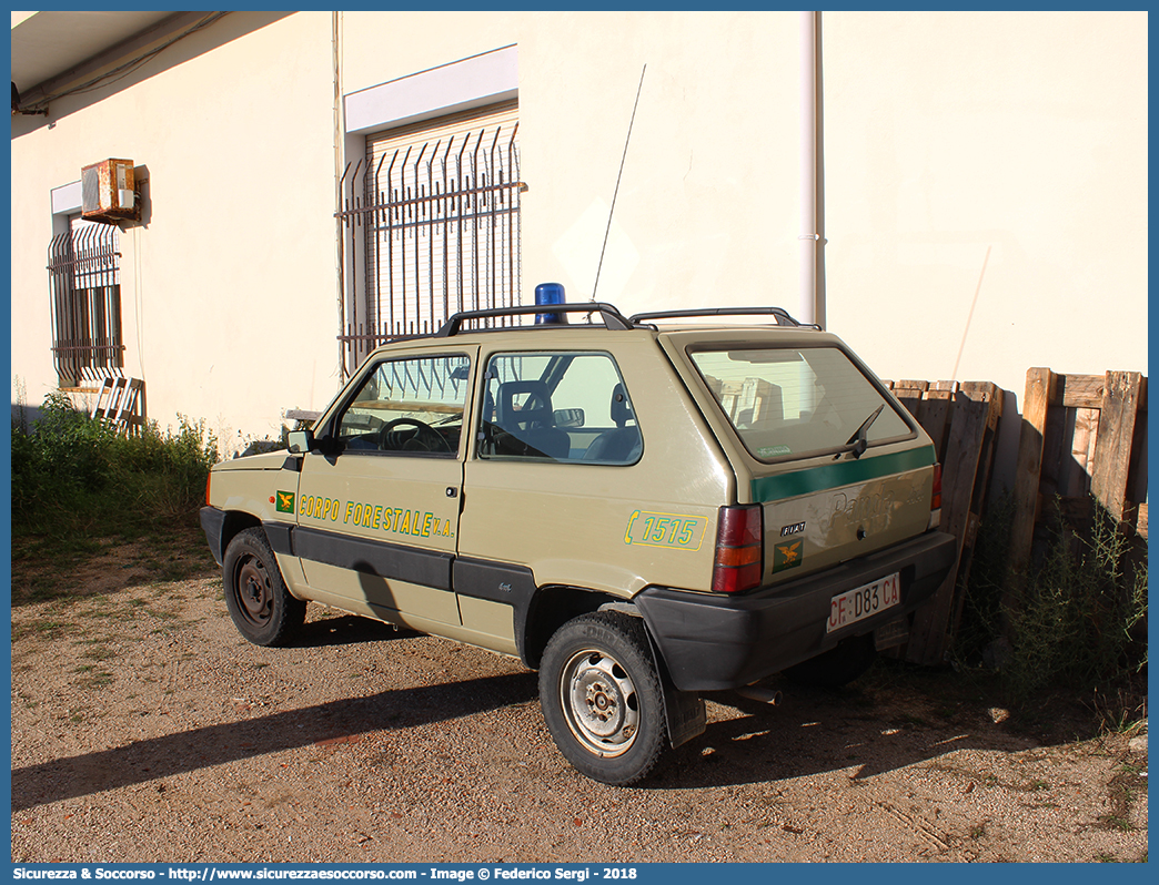 CFva D83 CA
Corpo Forestale
e di Vigilanza Ambientale
Regione Sardegna
Fiat Panda 4x4 II serie
Parole chiave: CFVA;C.F.V.A.;CF;C.F.;VA;V.A.;Corpo;Forestale;Vigilanza;Ambientale;Sardegna;Fiat;Panda;4x4