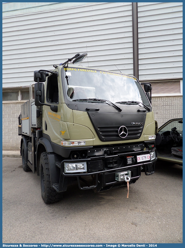 CFva E79 CA
Corpo Forestale
e di Vigilanza Ambientale
Regione Sardegna
Mercedes Benz Unimog U20
Allestitore Amatori S.r.l.
Parole chiave: CFVA;C.F.V.A.;Corpo;Forestale;Vigilanza;Ambientale;Sardegna;Mercedes Benz;Unimog;U20;Amatori