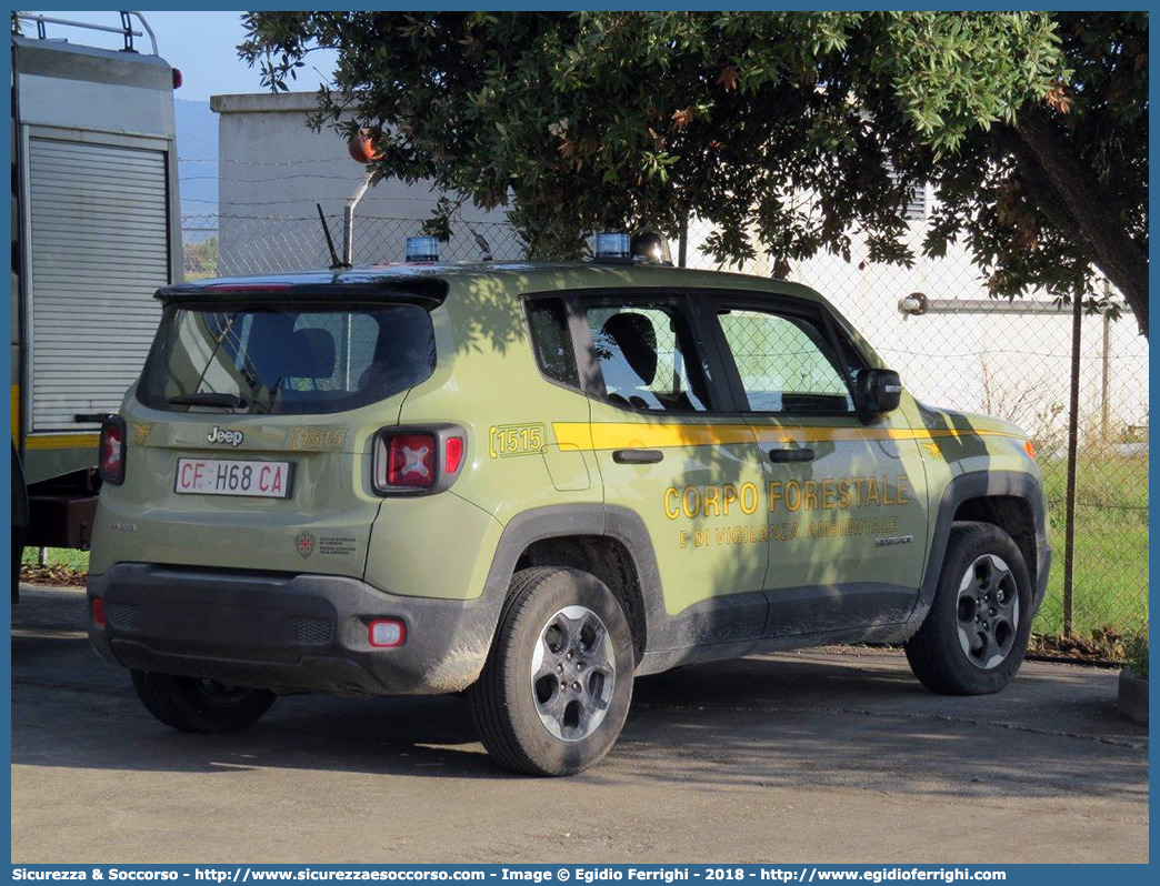 CFva H68 CA
Corpo Forestale
e di Vigilanza Ambientale
Regione Sardegna
Jeep Renegade I serie
Parole chiave: CFVA;C.F.V.A.;Corpo;Forestale;Vigilanza;Ambientale;Sardegna;Jeep;Renegade