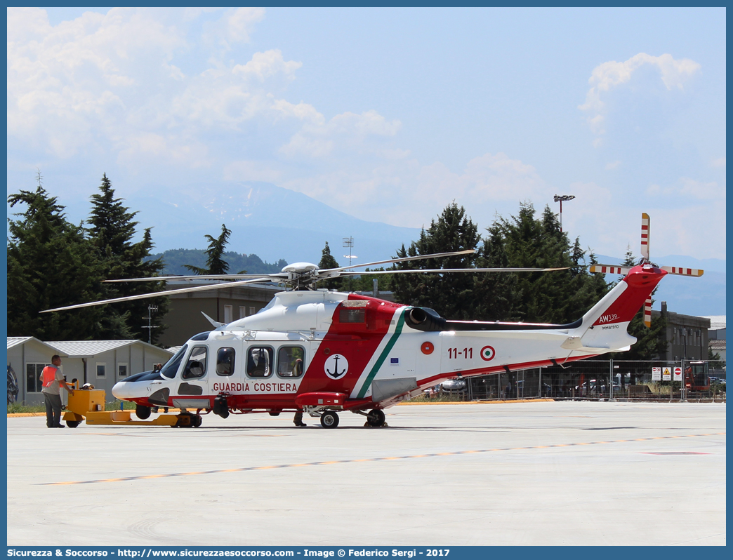 MM81910 / 11-11 "Nemo 11"
Corpo delle Capitanerie di Porto
Guardia Costiera 
Agusta Westland AW139
Parole chiave: CP;C.P.;Guardia;Costiera;Capitaneria;Capitanerie;di;Porto;Agusta;Westland;AW139