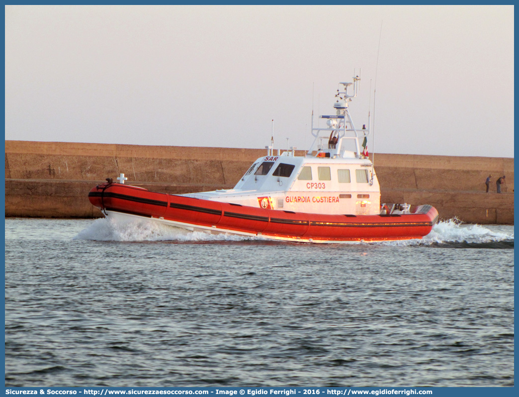 CP 303
Corpo delle Capitanerie di Porto
Guardia Costiera
Vedetta SAR Ognitempo Classe 300
"Ammiraglio Francese"
Cantieri Navali CodecasaDue S.p.A.
Parole chiave: CP;C.P.;G.C.;GC;Guardia;Costiera;Capitaneria;Capitanerie;Porto;Vedetta;Vedette;Costiera;Costiere;Classe;300;SAR;Ammiraglio;Francese;Codecasa