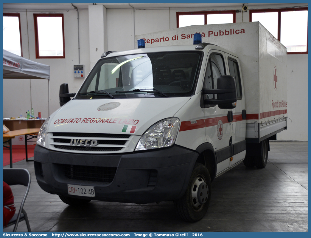 CRI 102AB
Croce Rossa Italiana
Comitato Regionale Lazio
Iveco Daily 35C18 IV serie
Reparto di Sanità Pubblica
Parole chiave: CRI;C.R.I.;Croce;Rossa;Italiana;Comitato;Regionale;Lazio;Iveco;Daily;35C18;Reparto;Sanità;Pubblica