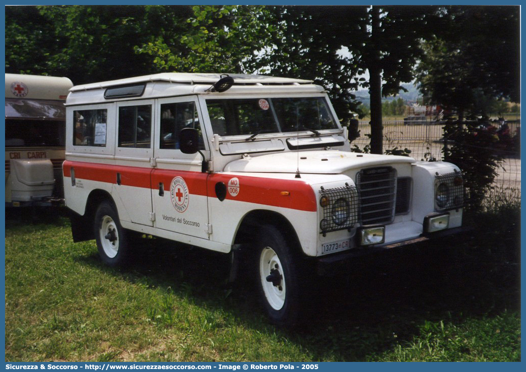 CRI 13773
Croce Rossa Italiana
Land Rover 109
Parole chiave: CRI;C.R.I.;Croce;Rossa;Italiana;Land Rover;109