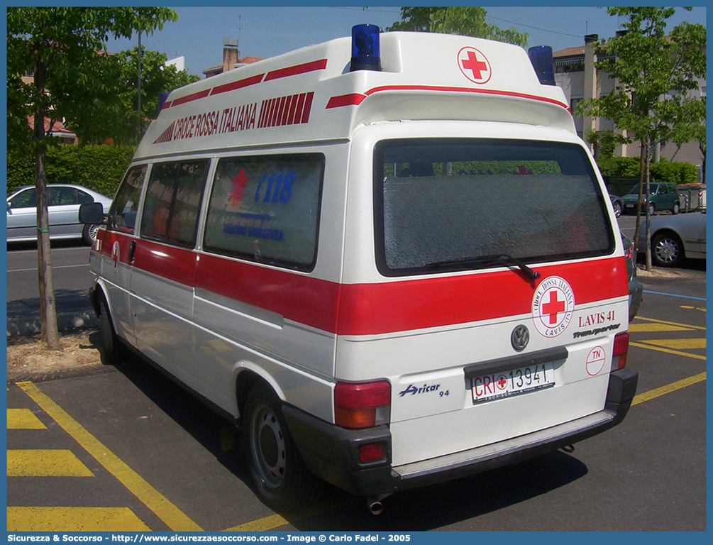 CRI 13941
Croce Rossa Italiana
Lavis (TN)
Volkswagen Transporter T4
Allestitore Aricar S.p.A.
Parole chiave: CRI;C.R.I.;Croce;Rossa;Italiana;Volkswagen;Transporter;T4;Lavis;Aricar