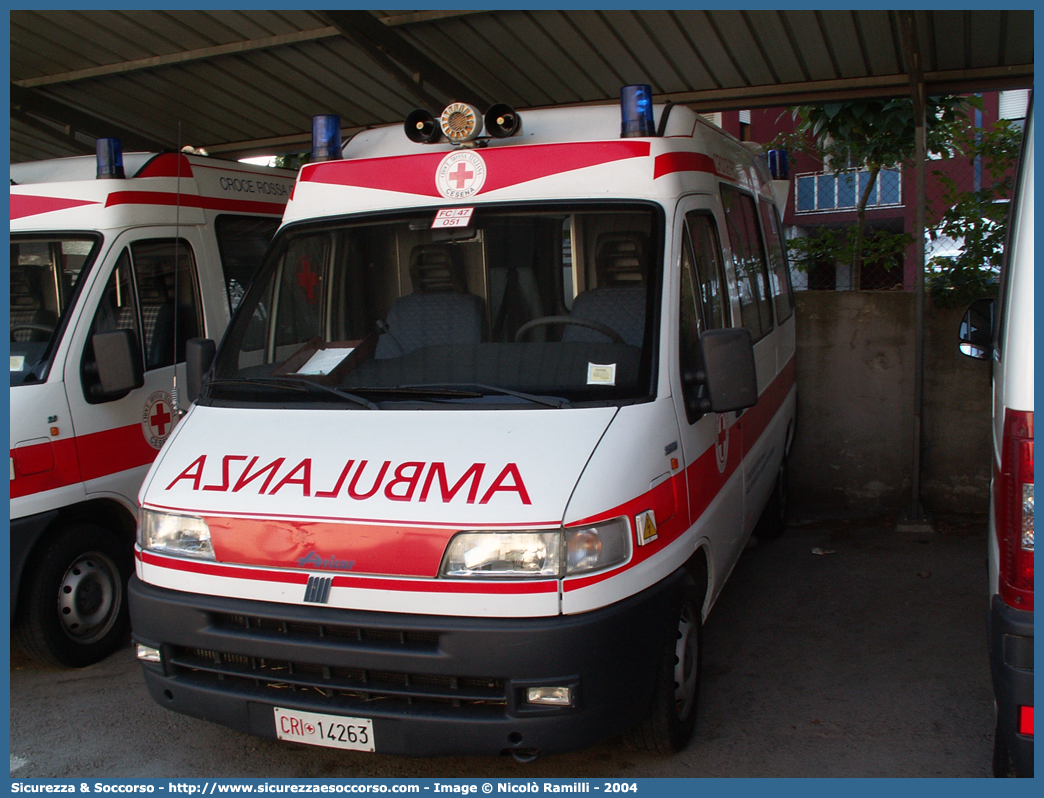 CRI 14263
Croce Rossa Italiana
Cesena (FC)
Fiat Ducato II serie
Allestitore Aricar S.p.A.
Parole chiave: Croce;Rossa;Italiana;CRI;C.R.I.;Ambulanza;Fiat;Ducato;Cesena;Aricar