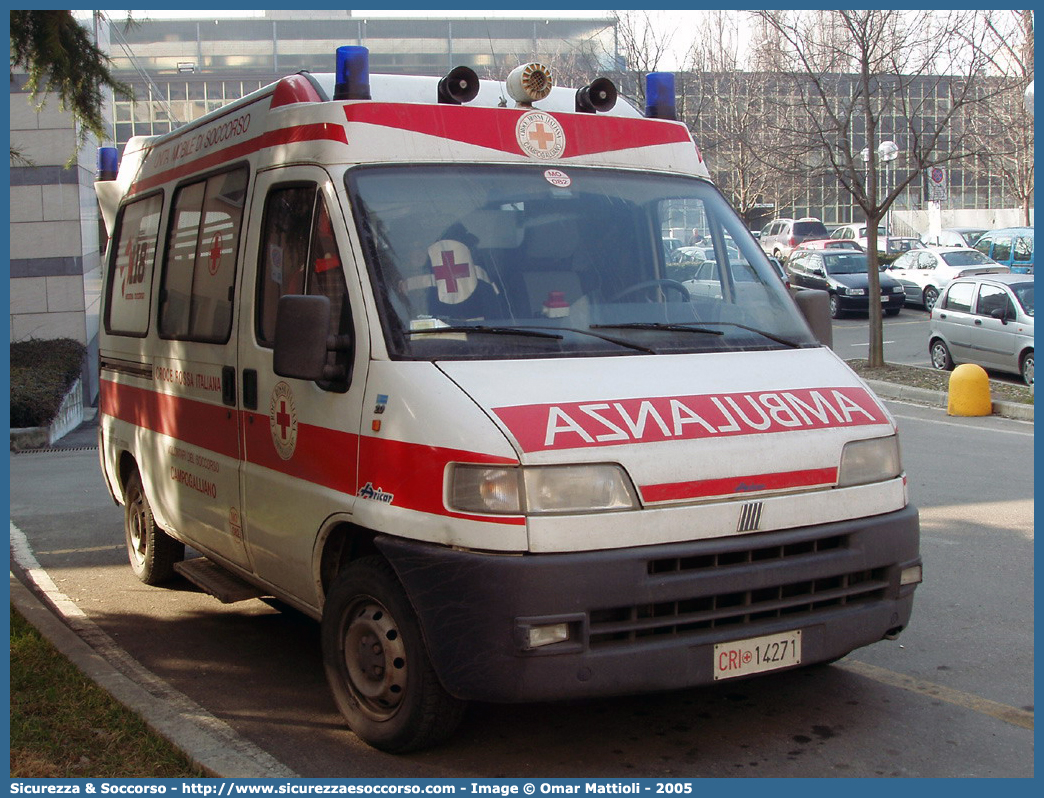 CRI 14271
Croce Rossa Italiana
Campogalliano (MO)
Fiat Ducato II serie
Allestitore Aricar S.p.A.
Parole chiave: Croce;Rossa;Italiana;CRI;C.R.I.;Ambulanza;Fiat;Ducato;Campogalliano;Aricar