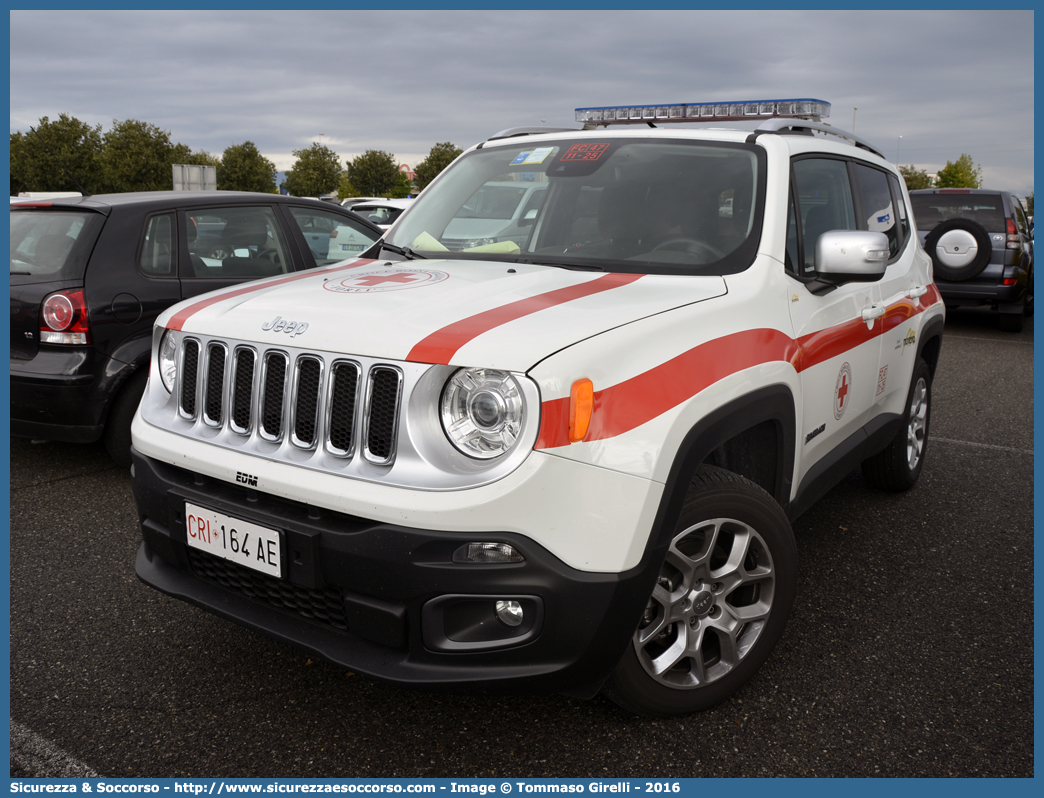 CRI 164AE
Croce Rossa Italiana
Forlì (FC)
Jeep Renegade I serie
Allestitore EDM S.r.l.
Parole chiave: CRI;C.R.I.;Croce;Rossa;Italiana;Forlì;Jeep;Renegade