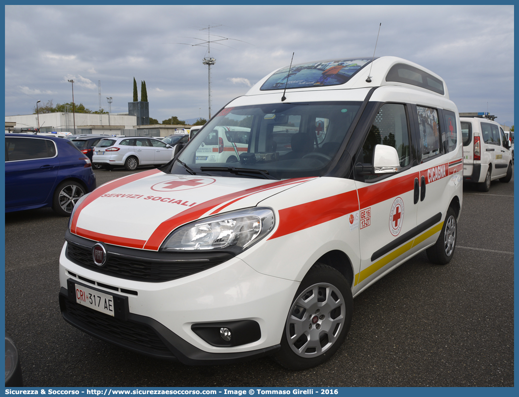 CRI 317AE
Croce Rossa Italiana
Cicagna (GE)
Fiat Doblò II serie restyling
Allestitore AVS S.a.s.
Parole chiave: CRI;C.R.I.;Croce Rossa Italiana;Fiat;Doblò;Cicagna;AVS