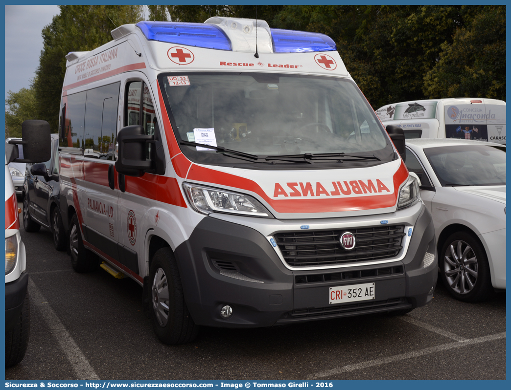 CRI 352AE
Croce Rossa Italiana
Palmanova (UD)
Fiat Ducato III serie restyling
Allestitore Mariani Fratelli S.r.l.
Parole chiave: Croce;Rossa;Italiana;CRI;C.R.I.;Ambulanza;Fiat;Ducato;X290;Palmanova;Mariani;Fratelli