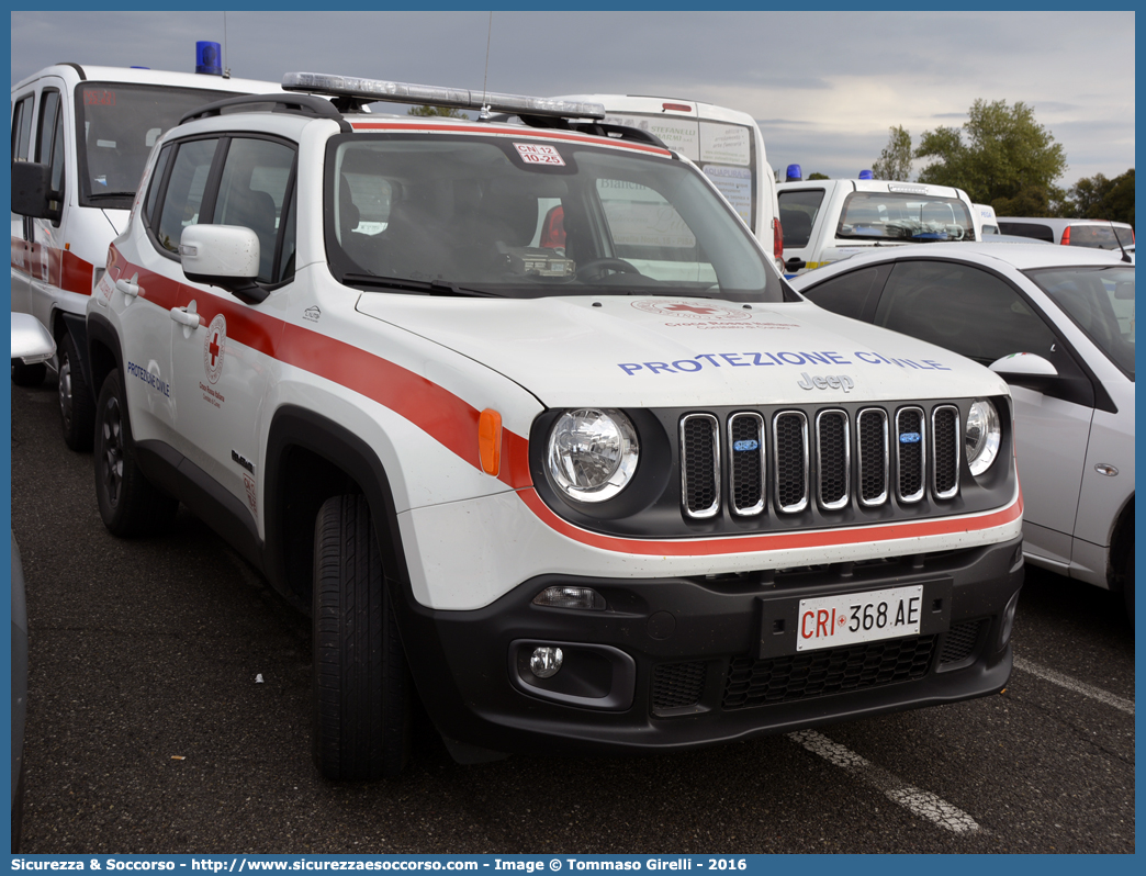 CRI 368AE
Croce Rossa Italiana
Cuneo
Jeep Renegade I serie
Protezione Civile
Parole chiave: CRI;C.R.I.;Croce;Rossa;Italiana;Cuneo;Jeep;Renegade;Protezione;Civile