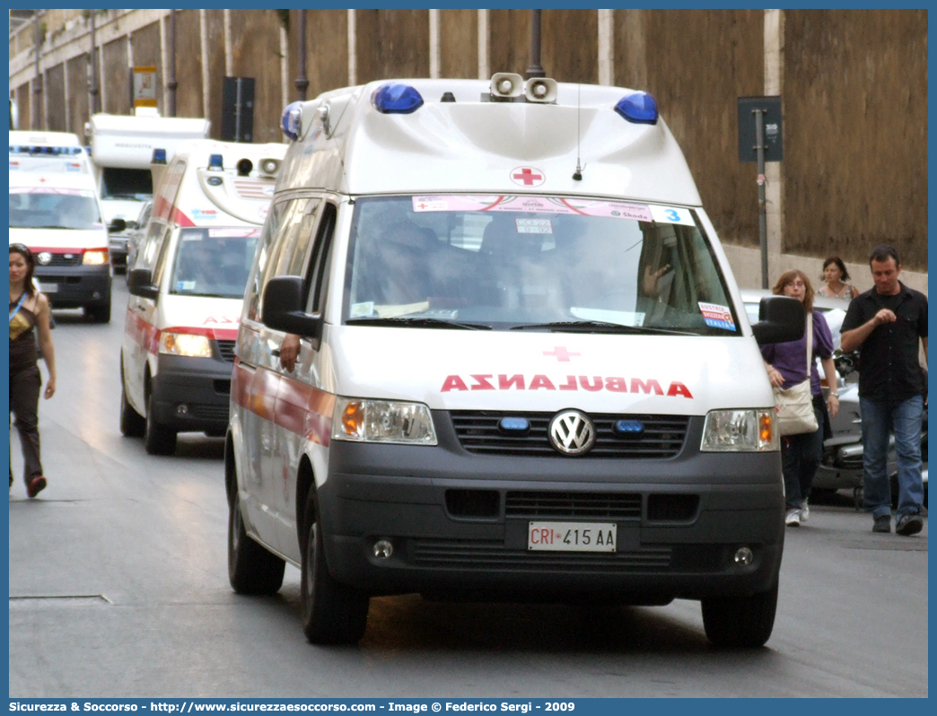 CRI 415AA
Croce Rossa Italiana
Lipomo (CO)
Volkswagen Transporter T5
Allestitore Bollanti S.r.l.
Parole chiave: Croce;Rossa;Italiana;CRI;C.R.I.;Ambulanza;Volkswagen;Transporter;T5;T 5;Lipomo;Bollanti