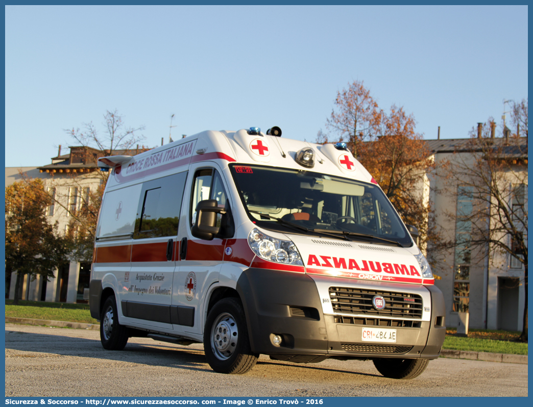 CRI 484AE
Croce Rossa Italiana
Terme Euganee (PD)
Fiat Ducato III serie
Allestitore Orion S.r.l.
Parole chiave: Croce;Rossa;Italiana;CRI;C.R.I.;Ambulanza;Fiat;Ducato;X250;Orion;Terme;Euganee