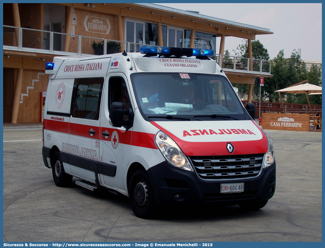 CRI 604AB
Croce Rossa Italiana
Cusano Milanino (MI)
Renault Master IV serie
Allestitore Alessi e Becagli S.n.c.
Parole chiave: Croce;Rossa;Italiana;CRI;C.R.I.;Ambulanza;Renault;Master;Cusano;Milanino;Alessi e Becagli