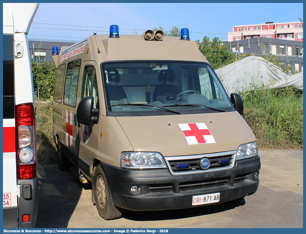 CRI 871AB
Croce Rossa Italiana
Corpo Militare
Fiat Ducato II serie restyling
Allestitore Boneschi S.r.l.
Parole chiave: CRIM;C.R.I.M.;Croce;Rossa;Italiana;Corpo;Militare;Fiat;Ducato;Savio;Boneschi