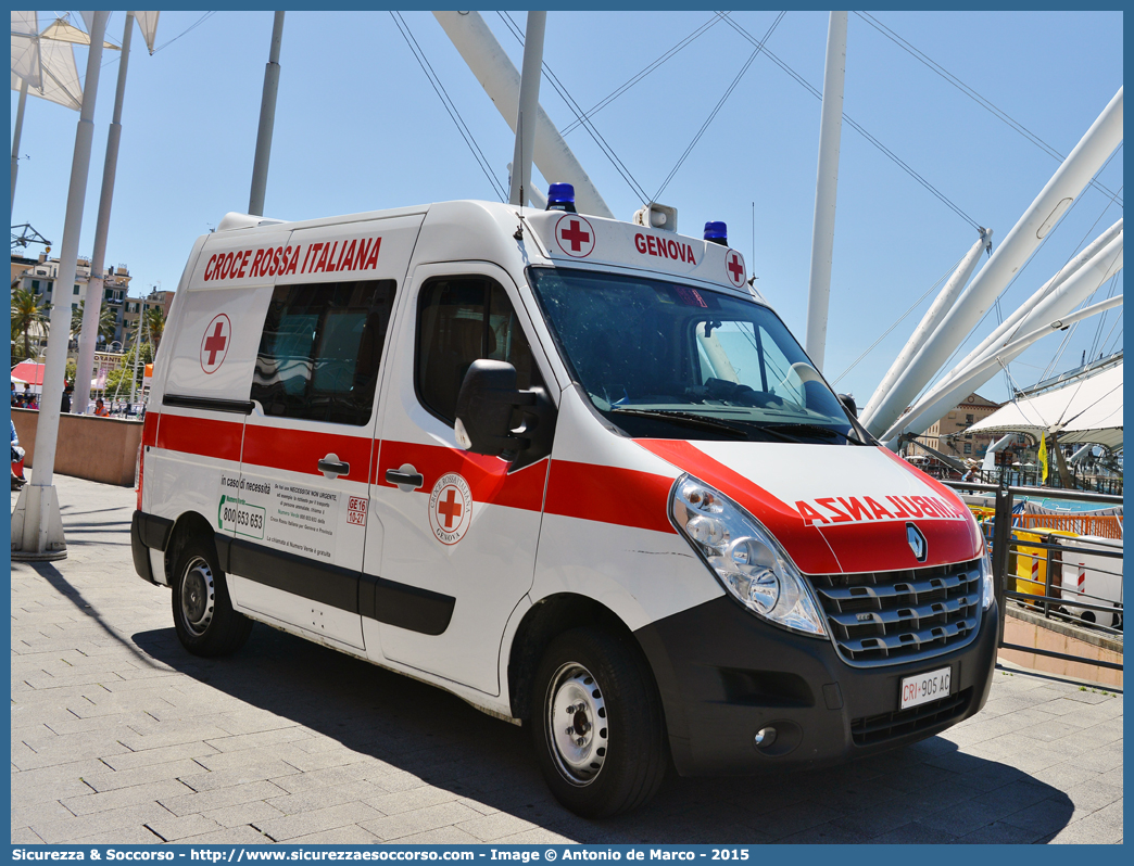 CRI 905AC
Croce Rossa Italiana
Genova
Renault Master IV serie
Parole chiave: Croce;Rossa;Italiana;CRI;C.R.I.;Ambulanza;Renault;Master;Genova