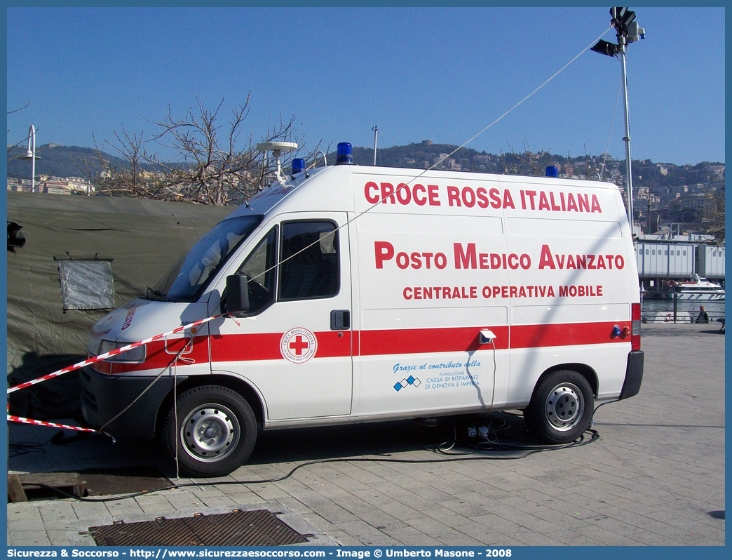 CRI A097B
Croce Rossa Italiana
Santa Margherita Ligure (GE)
Fiat Ducato II serie
Posto Medico Avanzato
Centrale Operativa Mobile
Parole chiave: CRI;C.R.I.;Croce;Rossa;Italiana;Santa Margherita Ligure;Fiat;Ducato;Posto;Medico;Avanzato;Centrale;Operativa;Mobile