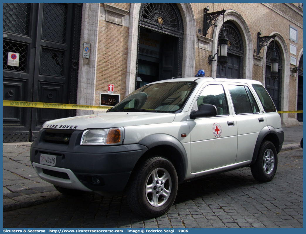 CRI A2470
Croce Rossa Italiana
Corpo Infermiere Volontarie
Land Rover Freelander I serie
Parole chiave: CRI;C.R.I.;Croce;Rossa;Italiana;Corpo;Infermiere;Volontarie;Land;Rover;Freelander