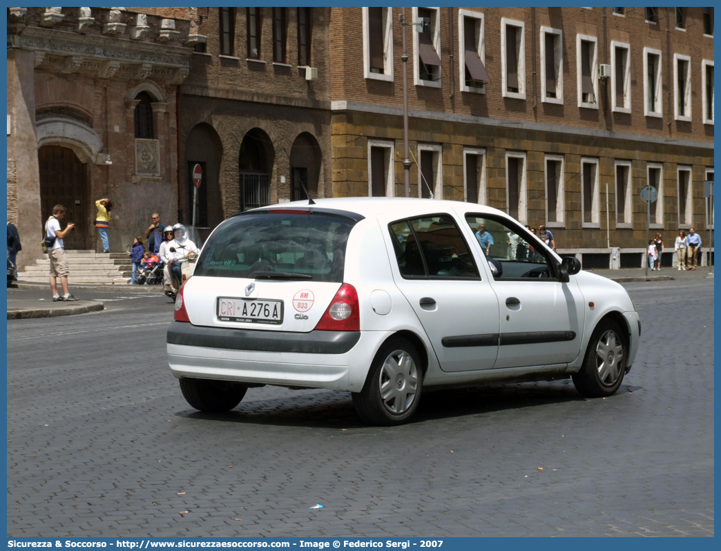 CRI A276A
Croce Rossa Italiana
Roma
Renault Clio II serie
Parole chiave: CRI;C.R.I.;Croce;Rossa;Italiana;Renault;Clio;Roma