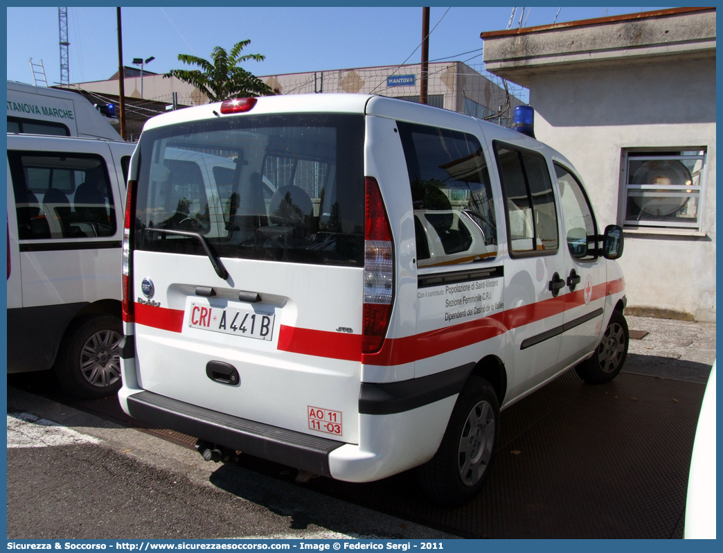 CRI A441B
Croce Rossa Italiana
Saint Vincent (AO)
Fiat Doblò I serie
Parole chiave: CRI;C.R.I.;Croce;Rossa;Italiana;Fiat;Doblò;Saint;Vincent