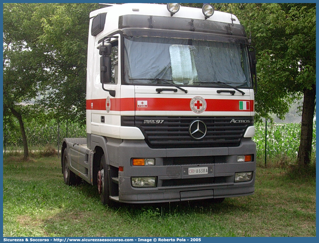 CRI A638A
Croce Rossa Italiana
Servizio Emergenze
Mercedes Benz Actros I serie
Parole chiave: CRI;C.R.I.;Croce;Rossa;Italiana;Servizio;Emergenze;Mercedes;Benz;Actros