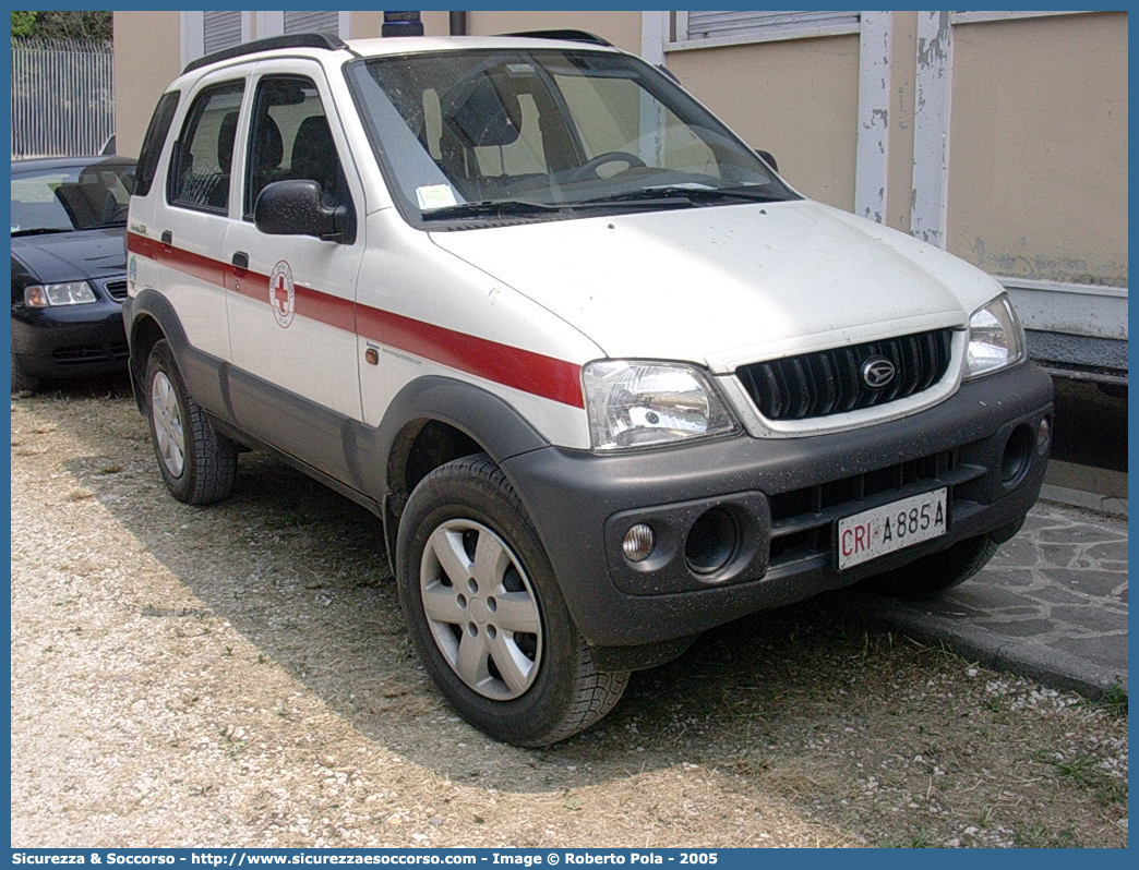 CRI A885A
Croce Rossa Italiana
Daihatsu Terios II serie
Parole chiave: CRI;C.R.I.;Croce;Rossa;Italiana;Daihatsu;Terios