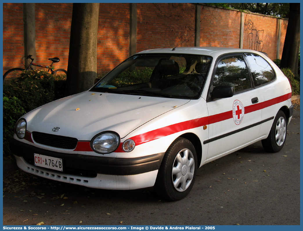 CRI A764B
Croce Rossa Italiana
Faenza (RA)
Toyota Corolla VIII serie
Parole chiave: CRI;C.R.I.;Croce;Rossa;Italiana;Toyota;Faenza;Corolla