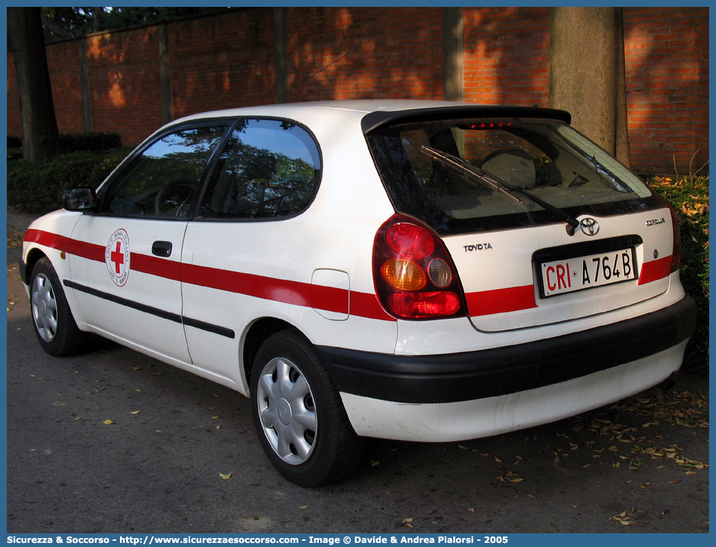 CRI A764B
Croce Rossa Italiana
Faenza (RA)
Toyota Corolla VIII serie
Parole chiave: CRI;C.R.I.;Croce;Rossa;Italiana;Toyota;Faenza;Corolla