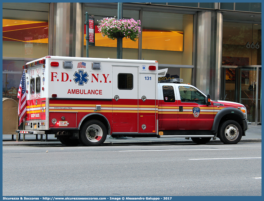 131 - FA15088
United States of America
New York Fire Department
Ford F450
Conversion by Wheeled Coach
Parole chiave: United;States;of;America;USA;U.S.A.;NYFD;N.Y.F.D.;New;York;Fire;Department;EMS;E.M.S.;Emergency;Medical;Service;Ford;F450;Ambulance;Wheeled;Coach