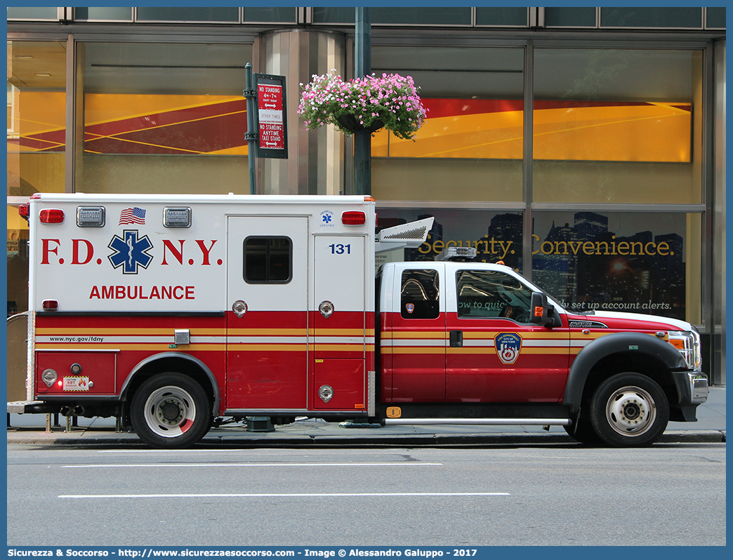 131 - FA15088
United States of America
New York Fire Department
Ford F450
Conversion by Wheeled Coach
Parole chiave: United;States;of;America;USA;U.S.A.;NYFD;N.Y.F.D.;New;York;Fire;Department;EMS;E.M.S.;Emergency;Medical;Service;Ford;F450;Ambulance;Wheeled;Coach