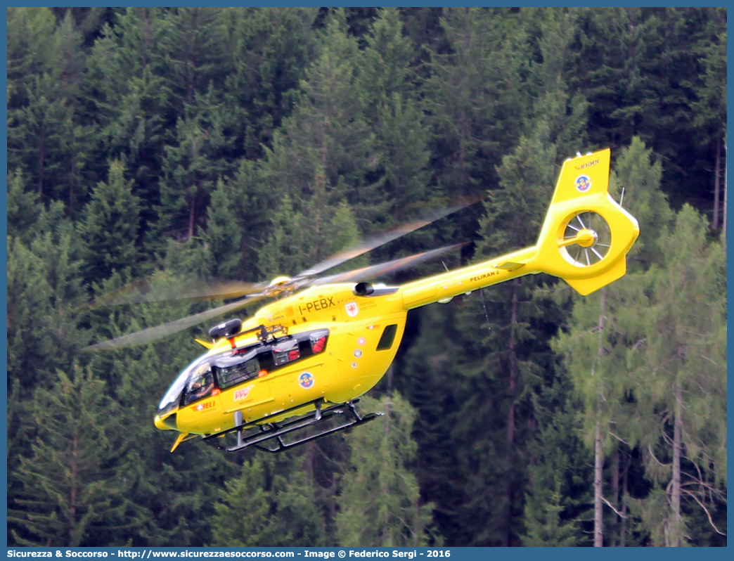 I-PEBX
118 Alto Adige
Airbus Helicopters EC145T2
PELIKAN 2
Base di Bressanone
Parole chiave: 118;Alto Adige;Bolzano;Bressanone;Airbus;Helicopters;EC145;T2;I-PEBX;Pelikan 2;Pelikan2;Elicottero;Elisoccorso