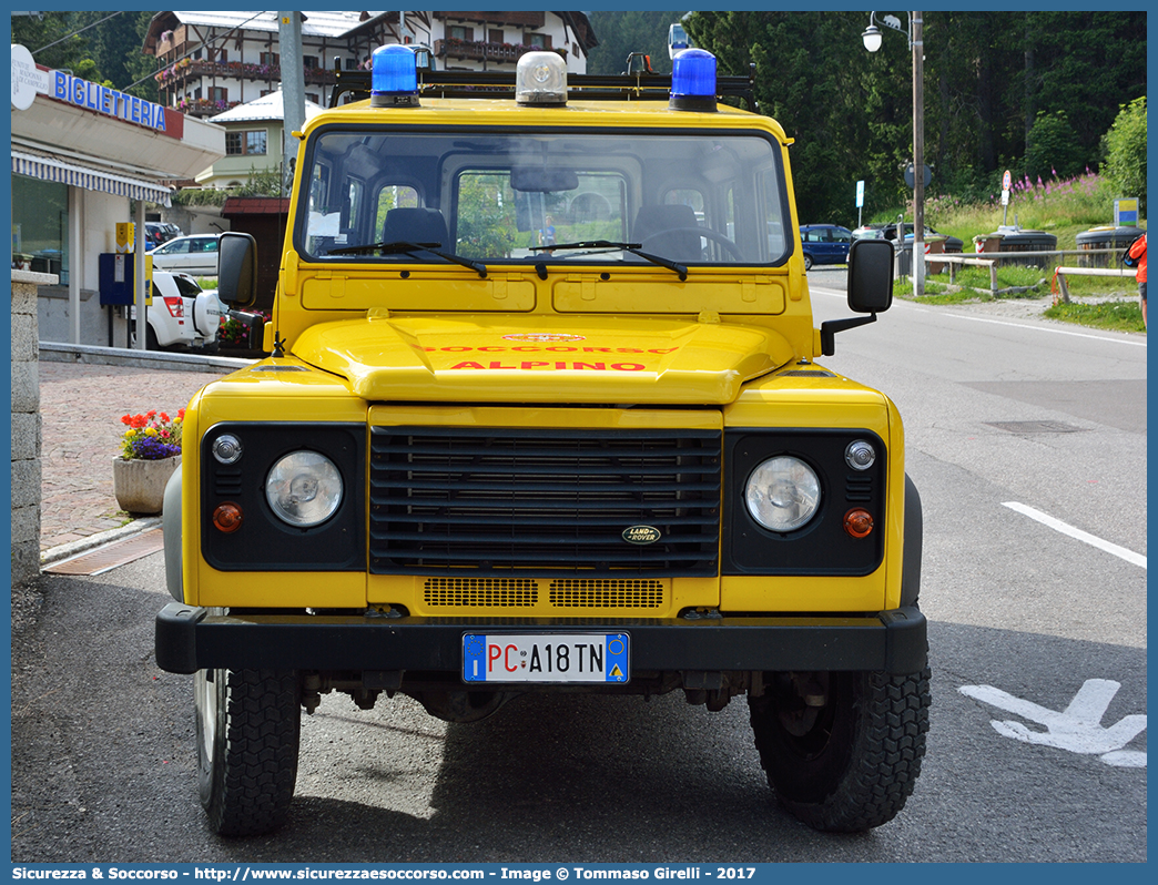 PC A18TN
Corpo Nazionale
Soccorso Alpino e Speleologico
Delegazione Alpina IV Trentino
Land Rover Defender 90
(variante)
Parole chiave: CNSAS;C.N.S.A.S.;Corpo;Nazionale;Soccorso;Alpino;Speleologico;Trentino;SAT;S.A.T.;Land Rover;Defender;90;PC A18TN;PCA18TN