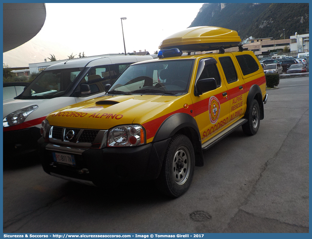 PC B11TN
Corpo Nazionale
Soccorso Alpino e Speleologico
Delegazione Alpina IV Trentino
Nissan Navara I serie restyling
Parole chiave: CNSAS;C.N.S.A.S.;Corpo;Nazionale;Soccorso;Alpino;Speleologico;Trentino;SAT;S.A.T.;Nissan;Navara