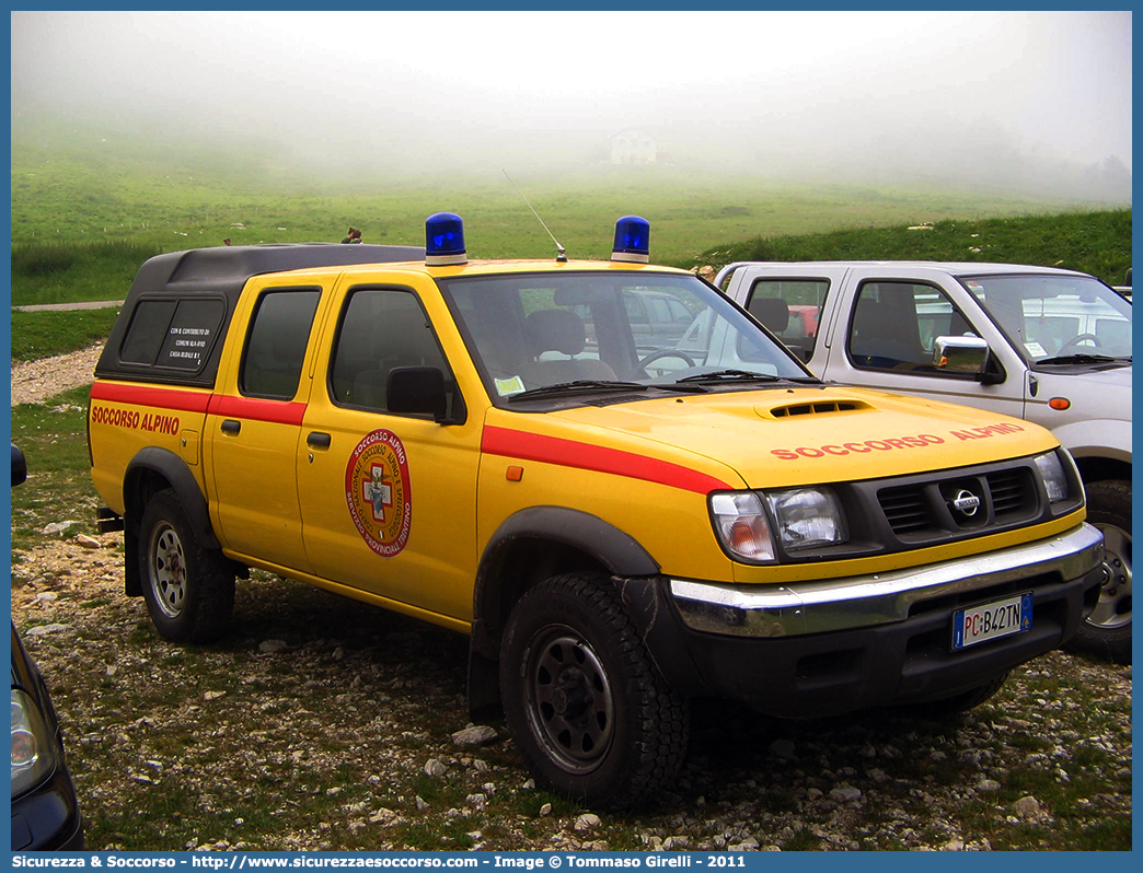 PC B42TN
Corpo Nazionale
Soccorso Alpino e Speleologico
Delegazione Alpina IV Trentino
Nissan Navara I serie
Parole chiave: CNSAS;C.N.S.A.S.;Corpo;Nazionale;Soccorso;Alpino;Speleologico;Trentino;SAT;S.A.T.;Nissan;Navara