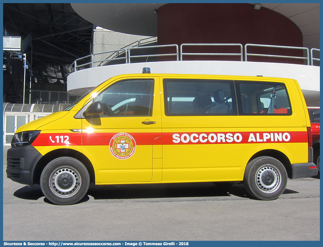 PC F71TN
Corpo Nazionale
Soccorso Alpino e Speleologico
Delegazione Alpina IV Trentino
Volkswagen Transporter T6
Parole chiave: CNSAS;C.N.S.A.S.;Corpo;Nazionale;Soccorso;Alpino;Speleologico;Trentino;Trento;SAT;S.A.T.;Volkswagen;Transporter;T6