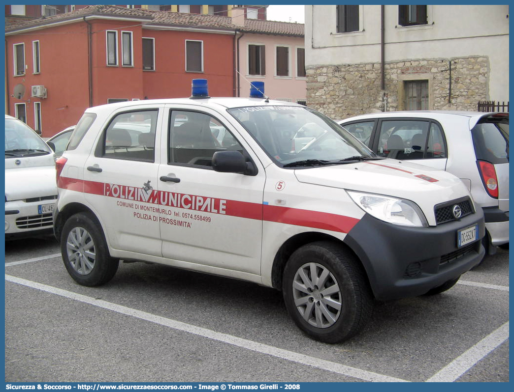 -
Polizia Municipale
Comune di Montemurlo
Daihatsu Terios III serie
Parole chiave: PL;P.L.;PM;P.M.;Polizia;Locale;Municipale;Montemurlo;Daihatsu;Terios