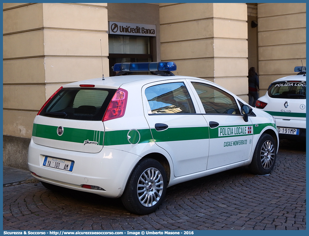 Polizia Locale YA101AM
Polizia Locale
Comune di Casale Monferrato
Fiat Grande Punto
