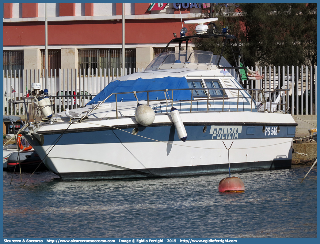 PS 548
Polizia di Stato
Polizia del Mare
CNG Motovedetta Classe Squalo
Parole chiave: PS;P.S.;Polizia;di;Stato;Navale;Mare;CNG;Motovedetta;Classe;Squalo