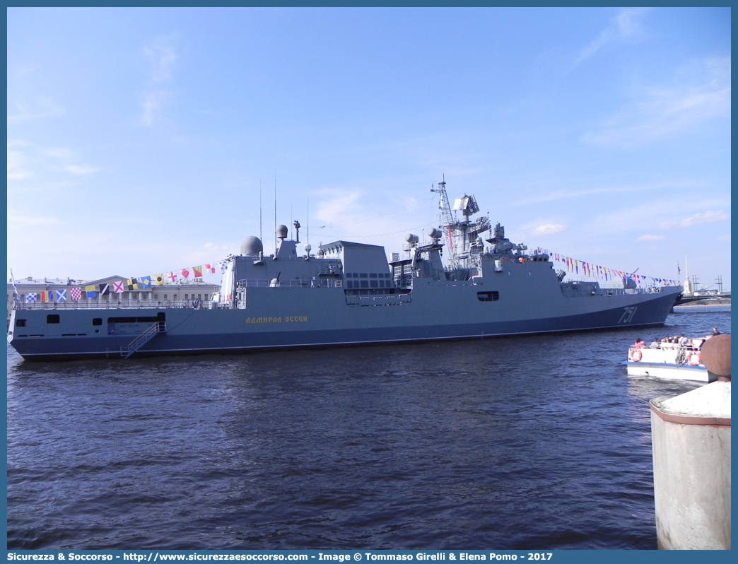 751 "Адмирал Эссен" / "Admiral Essen"
Российская Федерация
Военно-морской Флот
Frigates
Admiral Grigorovich Class
Parole chiave: Russia;Navy;Marine;Fleet;Российская;Федерация;Военно;морской;Флот;Frigates;Admiral;Grigorovich;Essen