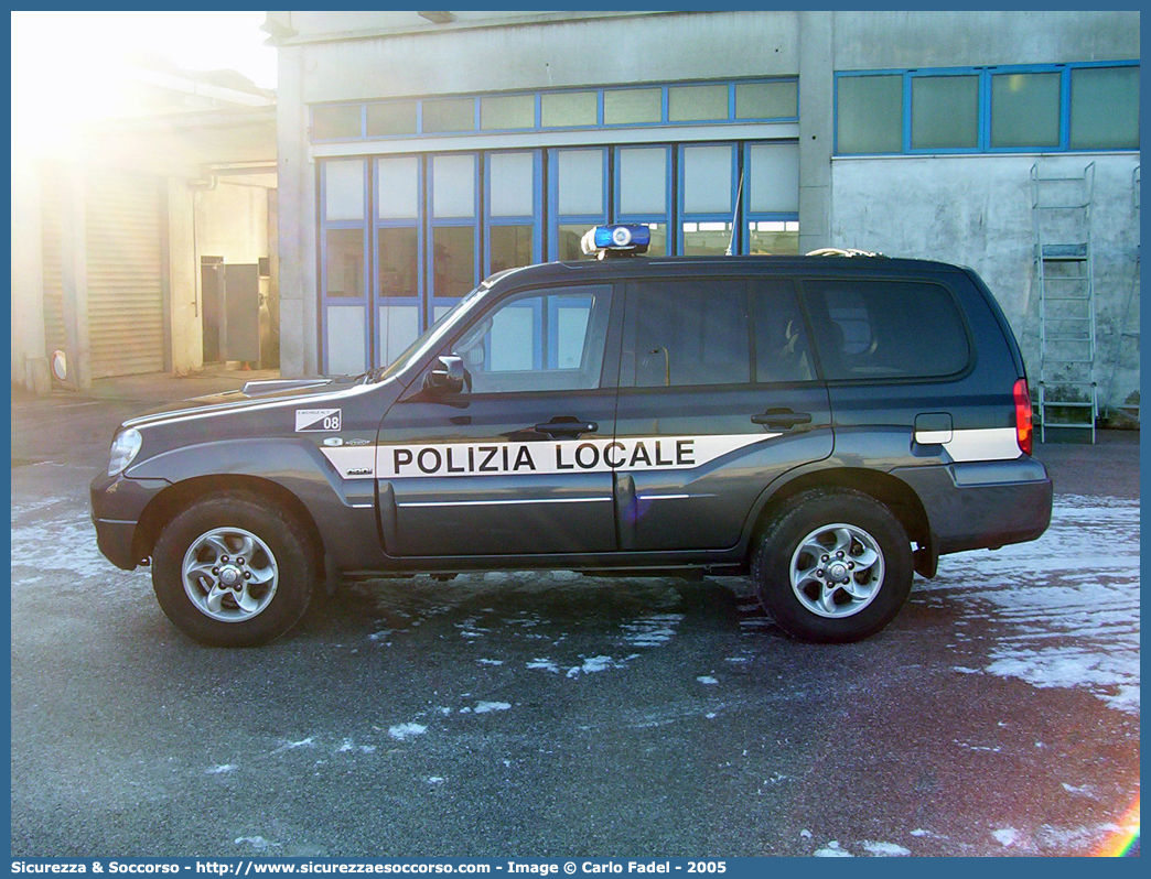 -
Polizia Locale
Comune di San Michele al Tagliamento
Hyundai Terracan
Parole chiave: PL;P.L.;PM;P.M.;Polizia;Locale;Municipale;San;Michele;al;Tagliamento;Hyundai;Terracan