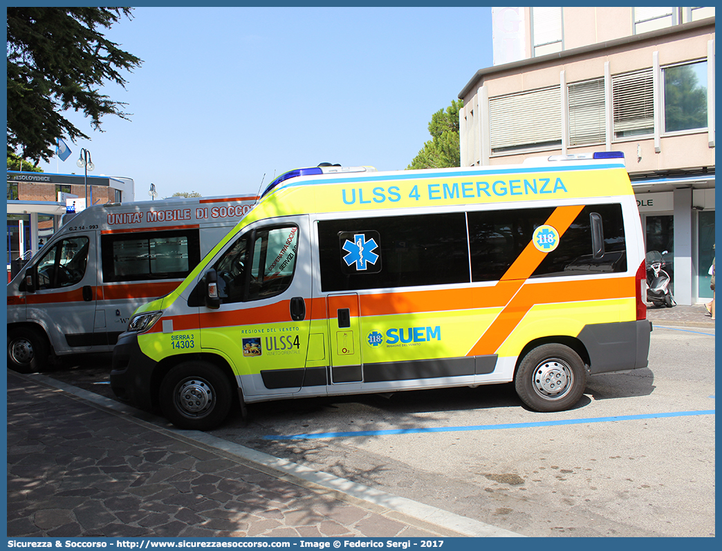 SIERRA 3
SUEM 118 San Donà Emergenza
Azienda ULSS 4 - Veneto Orientale
San Donà di Piave
Fiat Ducato III serie restyling
Allestitore Pam Mobility S.r.l.
Parole chiave: 118;SUEM;Jesolo;Emergenza;Ambulanza;Autoambulanza;Fiat;Ducato;X290;Pam;Mobility