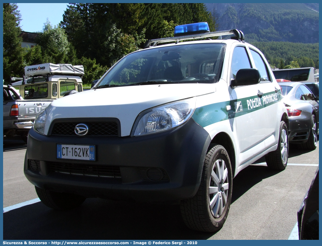 -
Polizia Provinciale
Provincia di Belluno
Daihatsu Terios III serie
Parole chiave: PL;P.L.;Polizia;Locale;Provinciale;Belluno;Daihatsu;Terios