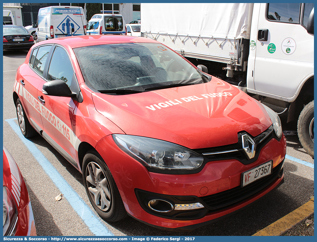 VF 27367
Corpo Nazionale Vigili del Fuoco
Renault Megane V serie
Allestitore Focaccia Group S.r.l.
Parole chiave: VVF;V.V.F.;Corpo;Nazionale;Vigili;del;Fuoco;Renault;Megane;Focaccia