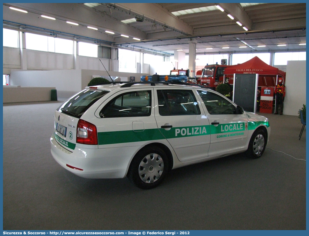 Polizia Locale YA205AB
Polizia Locale
Comune di Montichiari
Skoda Octavia Wagon III serie
Allestitore Focaccia Group S.r.l.
Parole chiave: PL;PM;P.L.;P.M.;Polizia;Locale;Municipale;Montichiari;Skoda;Octavia;Wagon;Focaccia